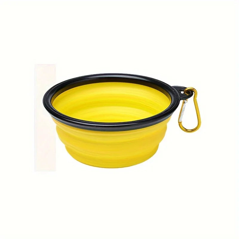 350ML Portable Folding Pet Bowl with Keychain – Travel Cat & Dog Bowl, Durable & Convenient