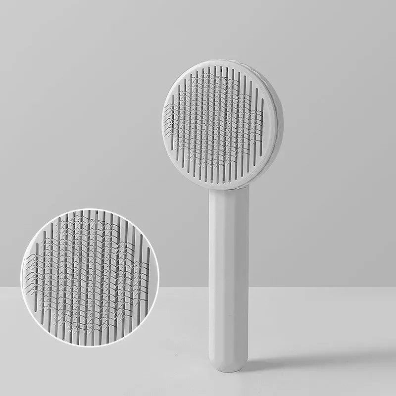 Pet Grooming Brush – Stainless Steel Dog Comb & Cat Brush for Long Hair, Shedding & Cleaning