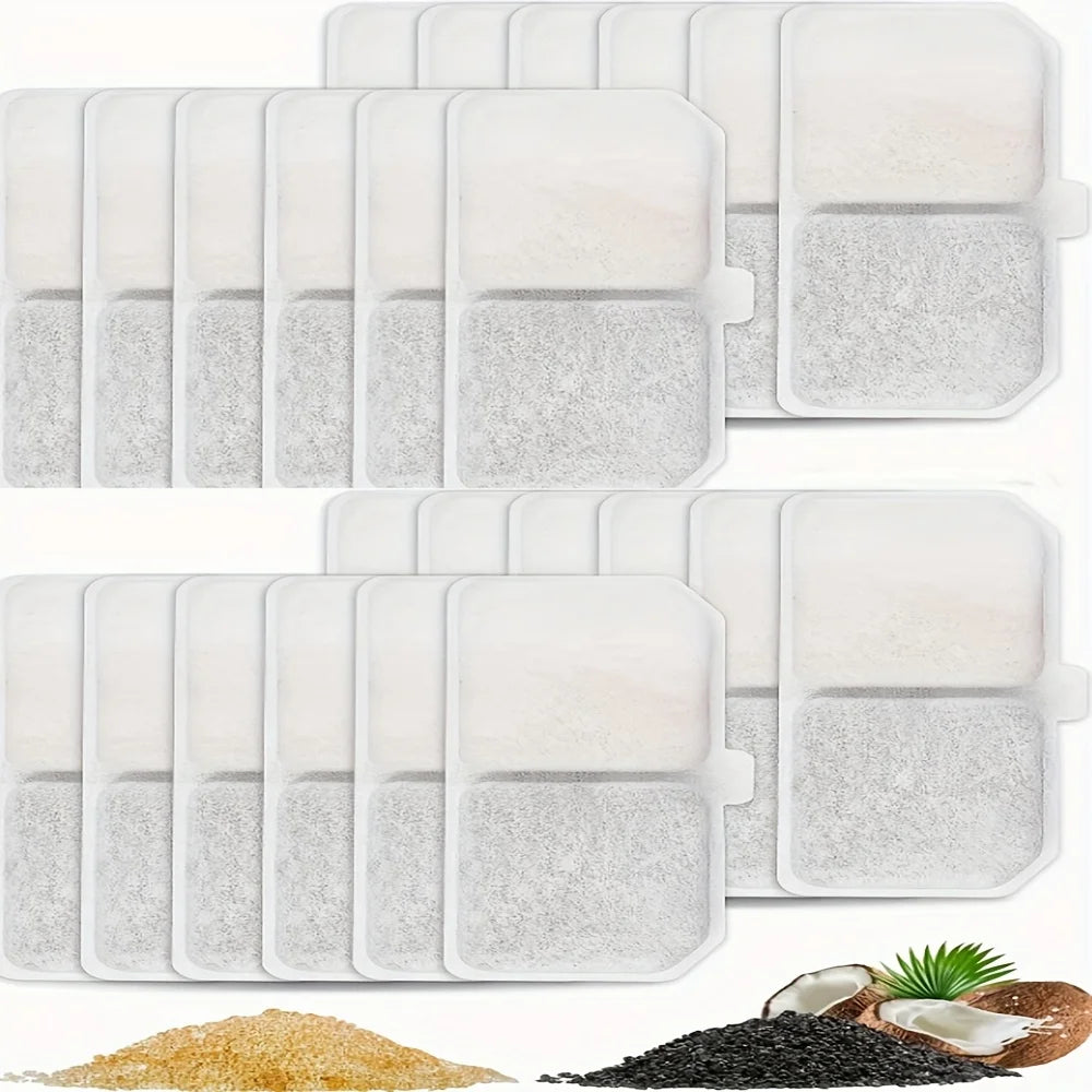 12/24PCS Cat Water Fountain Filter Replacement Chips – Pet Drinking Water Distributor Filter