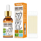 50ml Pet Ear Cleaner – Mite & Infection Control, Itch Relief, Deodorant Ear Wash with Cotton Swab