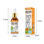 50ml Pet Ear Cleaner – Mite & Infection Control, Itch Relief, Deodorant Ear Wash with Cotton Swab
