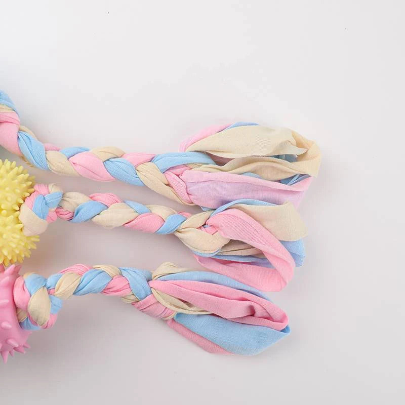 Durable Dog Chew Toys for Small Dogs – TPR Knot, Teeth Cleaning, Bite-Resistant, Interactive Training