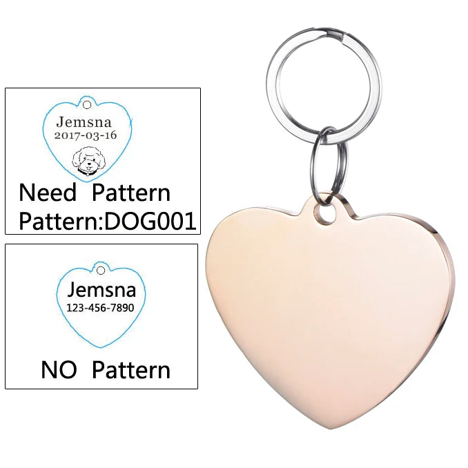 Custom Pet ID Tag for Cats & Dogs – Free Engraving Stainless Steel Name Tag