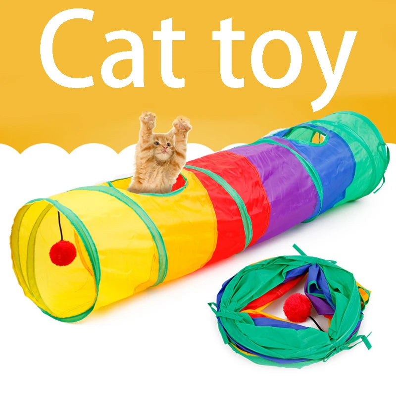Cat Tunnel Pet Tube – Collapsible Play Toy for Indoor & Outdoor Cats, Kittens & Puppies | Interactive Puzzle, Exercise, Hiding & Training Toy