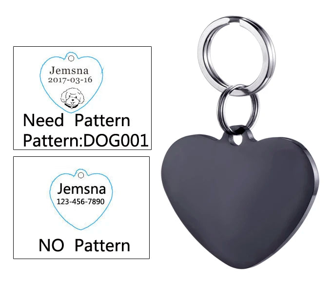 Custom Pet ID Tag for Cats & Dogs – Free Engraving Stainless Steel Name Tag