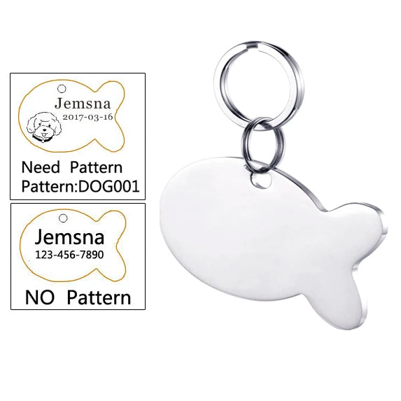 Custom Pet ID Tag for Cats & Dogs – Free Engraving Stainless Steel Name Tag