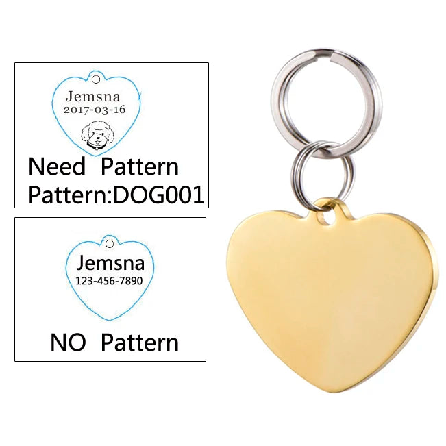 Custom Pet ID Tag for Cats & Dogs – Free Engraving Stainless Steel Name Tag