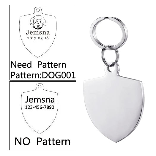 Custom Pet ID Tag for Cats & Dogs – Free Engraving Stainless Steel Name Tag