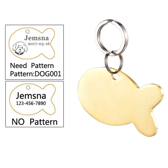 Custom Pet ID Tag for Cats & Dogs – Free Engraving Stainless Steel Name Tag