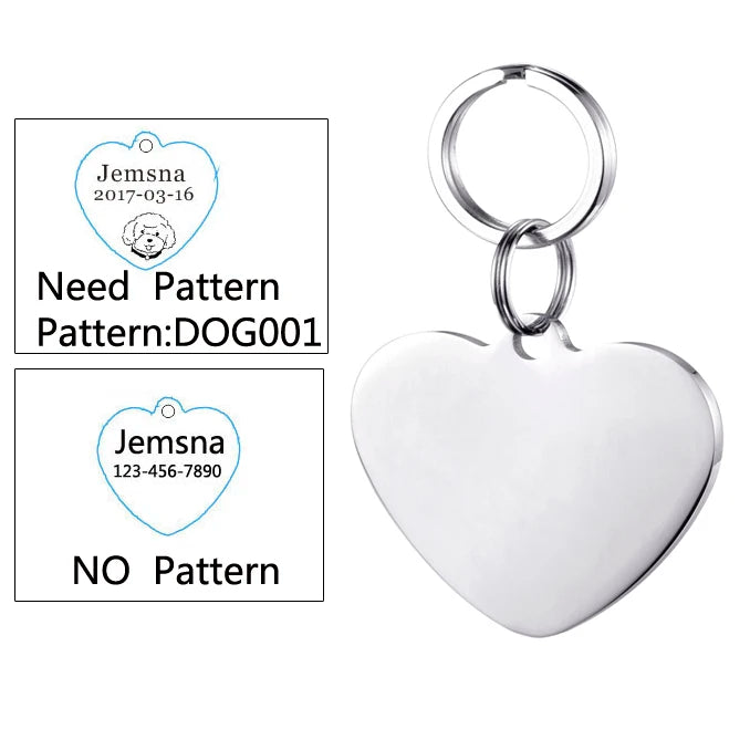 Custom Pet ID Tag for Cats & Dogs – Free Engraving Stainless Steel Name Tag