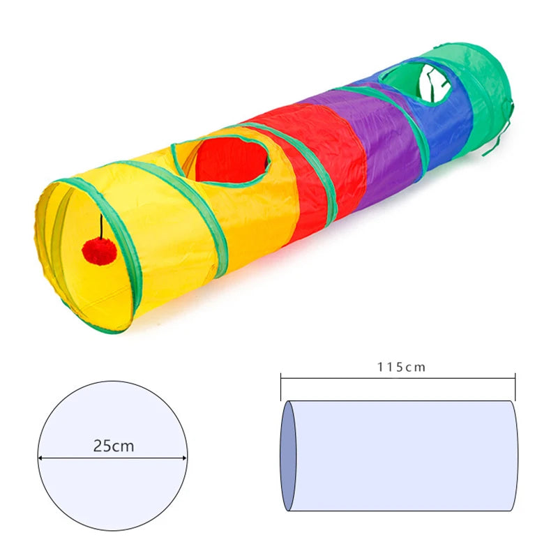 Cat Tunnel Pet Tube – Collapsible Play Toy for Indoor & Outdoor Cats, Kittens & Puppies | Interactive Puzzle, Exercise, Hiding & Training Toy