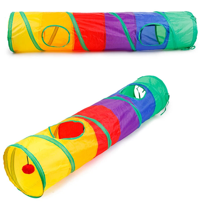 Cat Tunnel Pet Tube – Collapsible Play Toy for Indoor & Outdoor Cats, Kittens & Puppies | Interactive Puzzle, Exercise, Hiding & Training Toy