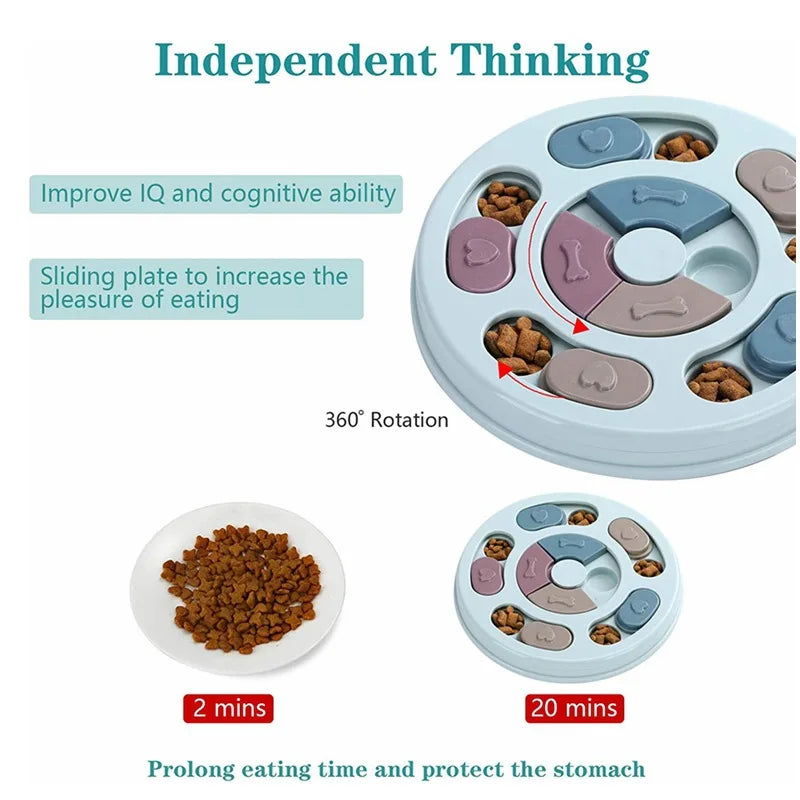 Dog Food Hiding Bowl – Slow Feeder Training Toy | Interactive Educational Dog Toy to Relieve Boredom & Improve Eating Habits