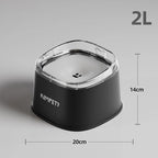 Spill-Proof Slow Drinking Dog Water Bowl – 2000ml Large Capacity Pet Dispenser for Dogs, Puppies & Kittens