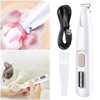 Dog Paw Trimmer with LED Light – Electric Pet Grooming Clippers for Dogs & Cats, 18mm Wide Blade for Paws, Face, Ears & Rump