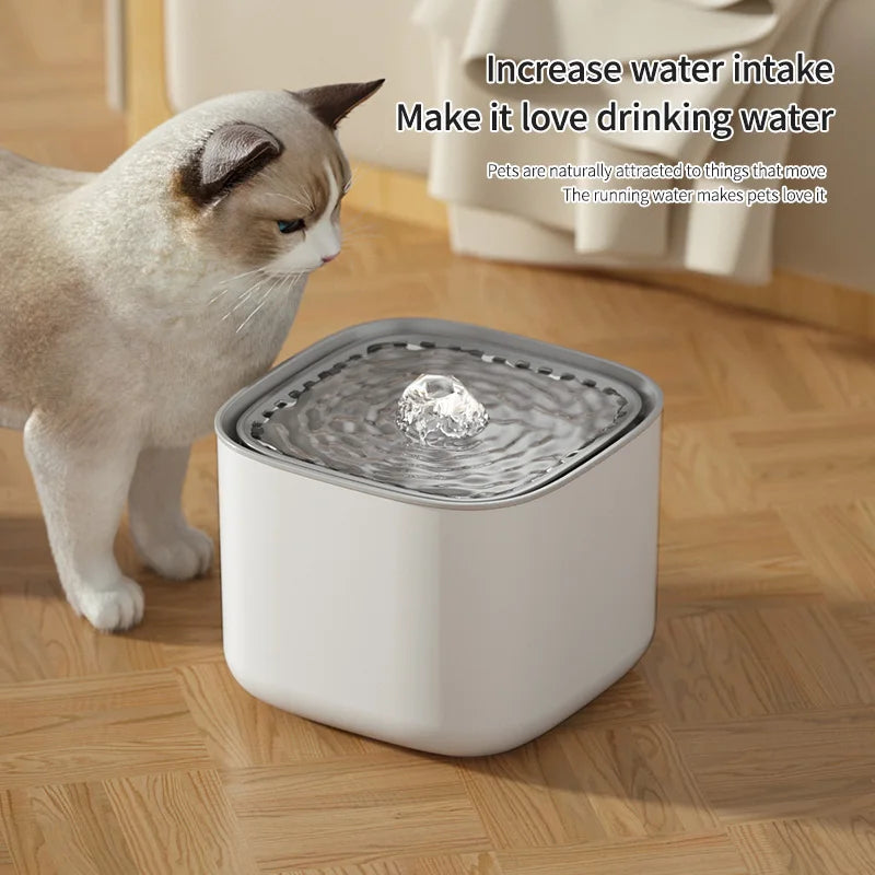 3L Cat Water Fountain – Automatic Recirculating Filter, Large Capacity Silent USB Electric Dispenser for Cats & Pets
