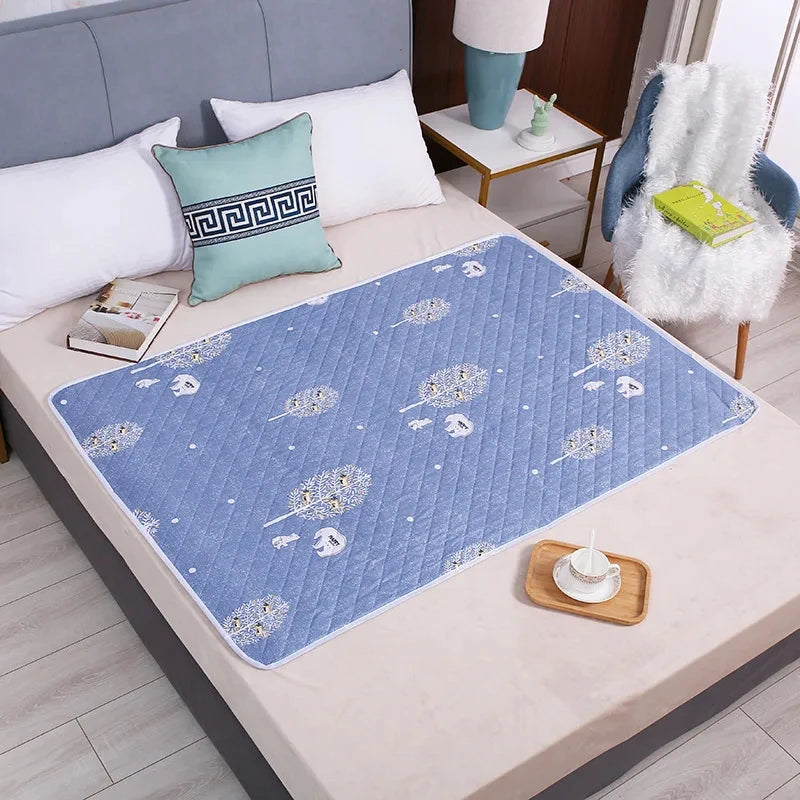 Waterproof Washable Baby Mattress Protector – Cute Cartoon Urine Pad, Breathable Toddler Bed Mat & Diaper Pad