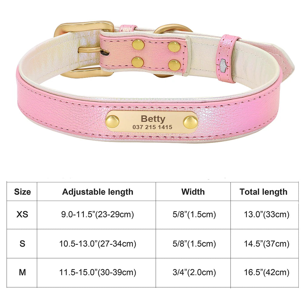 Personalized Dog & Cat Collar – Adjustable Leather Crystal Bowtie Necklace with Rhinestones, Anti-Lost Pet Accessories