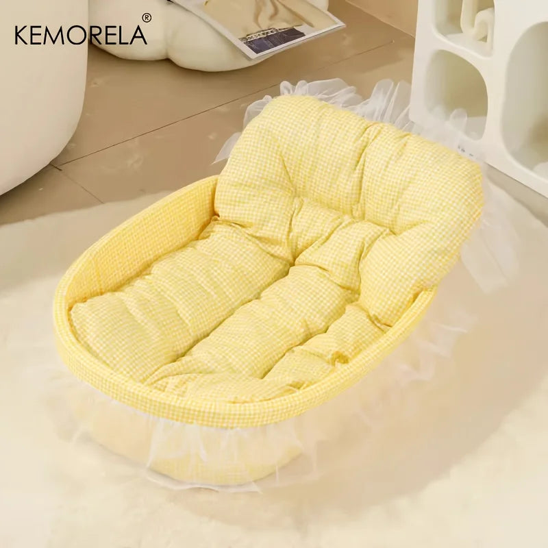 Cat Princess Sofa Bed – Washable, Removable Pet Mat for Cats & Dogs, All-Season Use