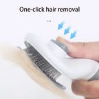 Pet Grooming Brush – Stainless Steel Dog Comb & Cat Brush for Long Hair, Shedding & Cleaning