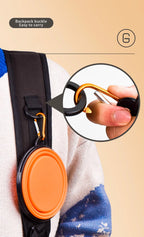 350ML Portable Folding Pet Bowl with Keychain – Travel Cat & Dog Bowl, Durable & Convenient