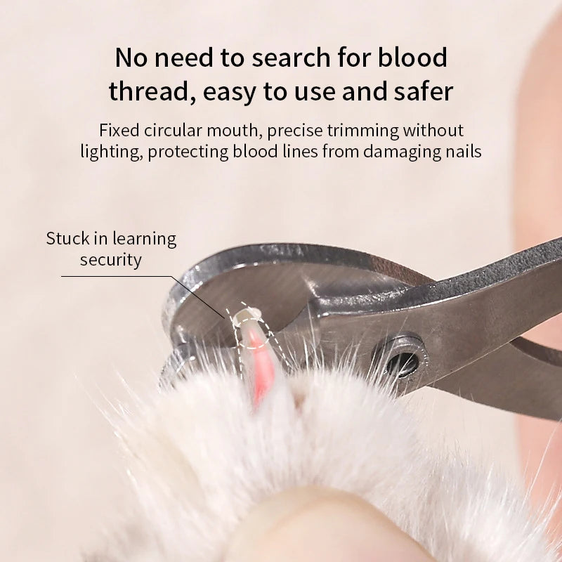 Stainless Steel Pet Nail Clippers – Professional Cat & Small Dog Grooming Trimmer