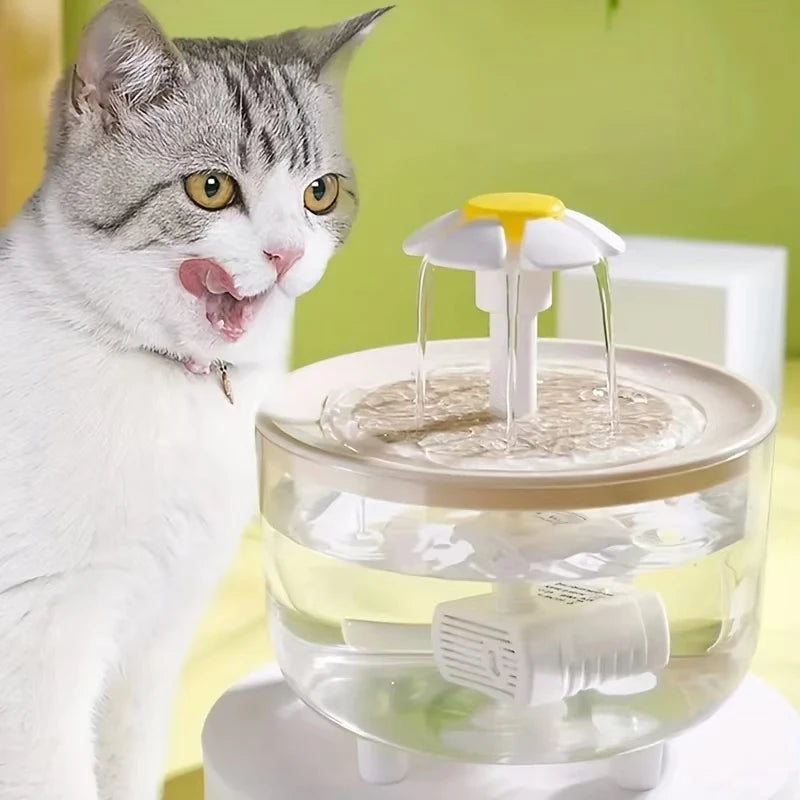 Automatic Cat Water Fountain – USB Quiet Pet Drinking Dispenser with Filter, Electric Cat Drink Bowl for Fresh Water