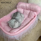 Cat Princess Sofa Bed – Washable, Removable Pet Mat for Cats & Dogs, All-Season Use