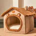 Winter Cat House – Enclosed Warm Pet Bed, Detachable & Washable Cat House for Cats and Small Dogs, Cozy Kennel for Cold Weather