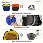 Portable Collapsible Pet Bowl – Travel Food & Water Feeder for Dogs, Puppies & Cats