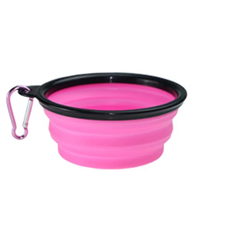 350ML Portable Folding Pet Bowl with Keychain – Travel Cat & Dog Bowl, Durable & Convenient