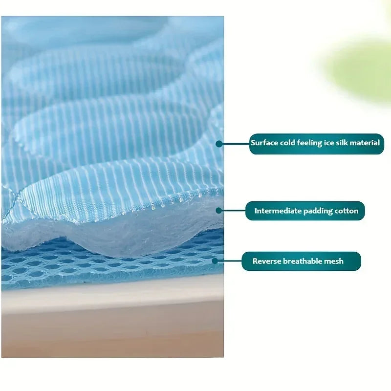 Pet Cooling Mat for Cats & Dogs – Soft Ice Silk Summer Dog Bed