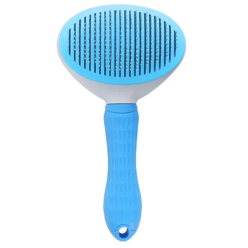 Pet Grooming Brush – Stainless Steel Dog Comb & Cat Brush for Long Hair, Shedding & Cleaning