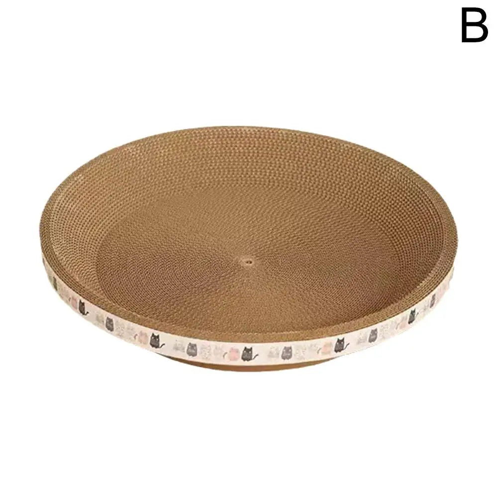 Cat Scratcher Cardboard Round Oval Pad Bowl Nest | Indoor Cat Scratch Board for Claw Grinding