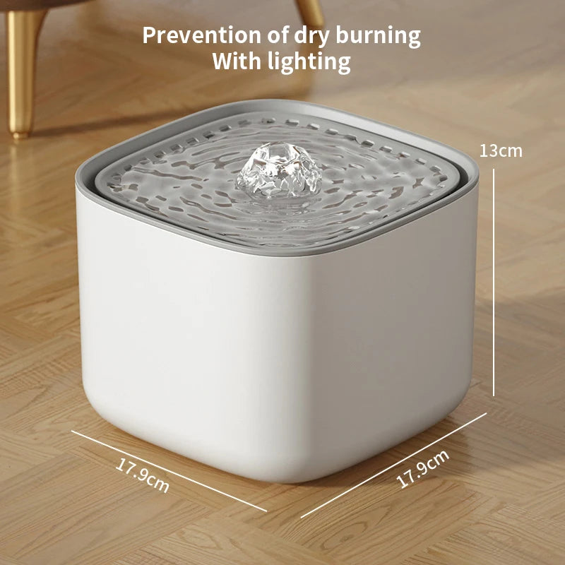 3L Cat Water Fountain – Automatic Recirculating Filter, Large Capacity Silent USB Electric Dispenser for Cats & Pets