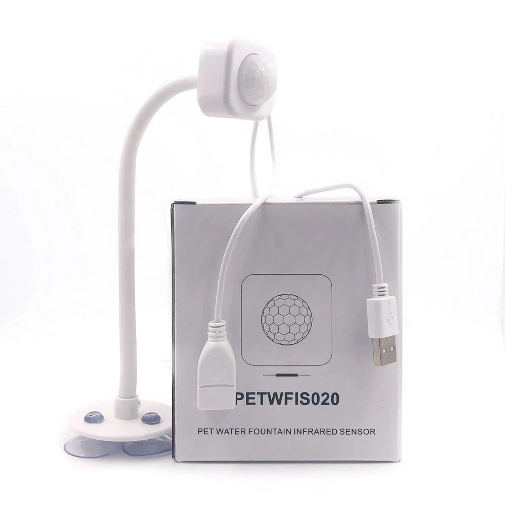 Automatic Pet Water Fountain with Motion Sensor & Filter – USB Powered Cat & Dog Dispenser