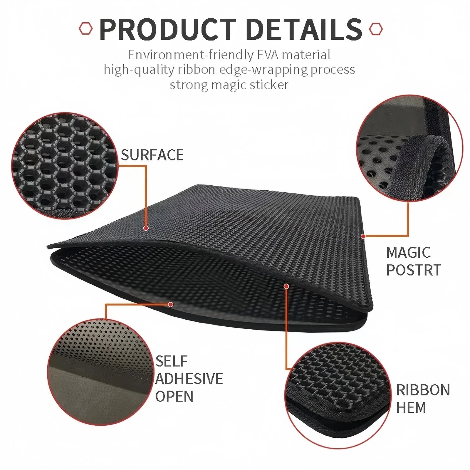 Waterproof Double Layer Cat Litter Mat – Non-Slip, Washable, EVA Pet Toilet Mat