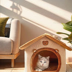 Winter Cat House – Enclosed Warm Pet Bed, Detachable & Washable Cat House for Cats and Small Dogs, Cozy Kennel for Cold Weather