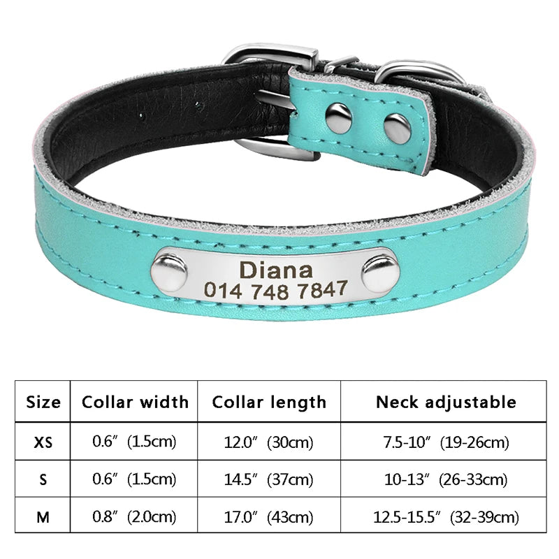 Personalized Dog & Cat Collar – Adjustable Leather Crystal Bowtie Necklace with Rhinestones, Anti-Lost Pet Accessories