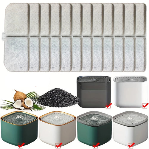 12/24PCS Cat Water Fountain Filter Replacement Chips – Pet Drinking Water Distributor Filter