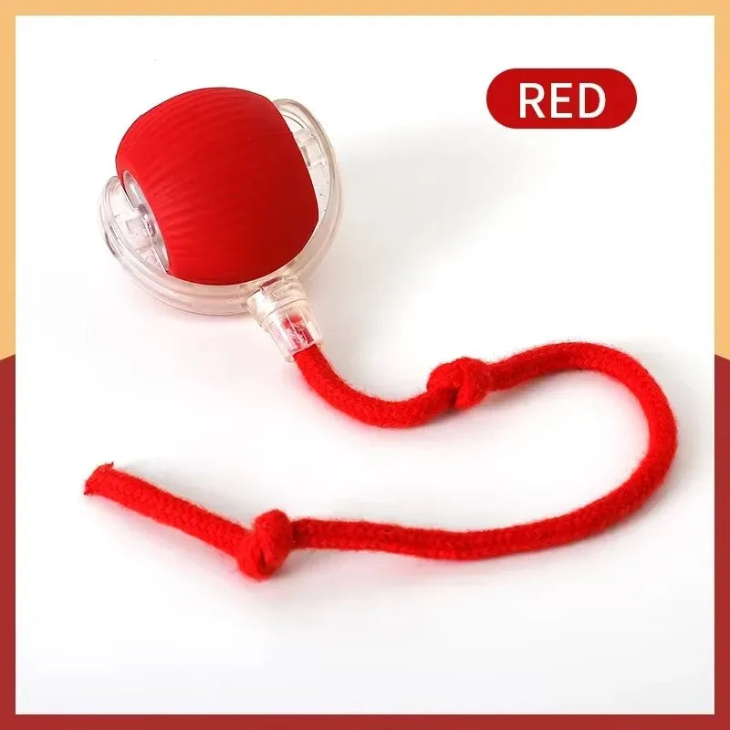 Smart Automatic Rolling Cat Toy – Rechargeable Interactive Mouse Tail for Cats