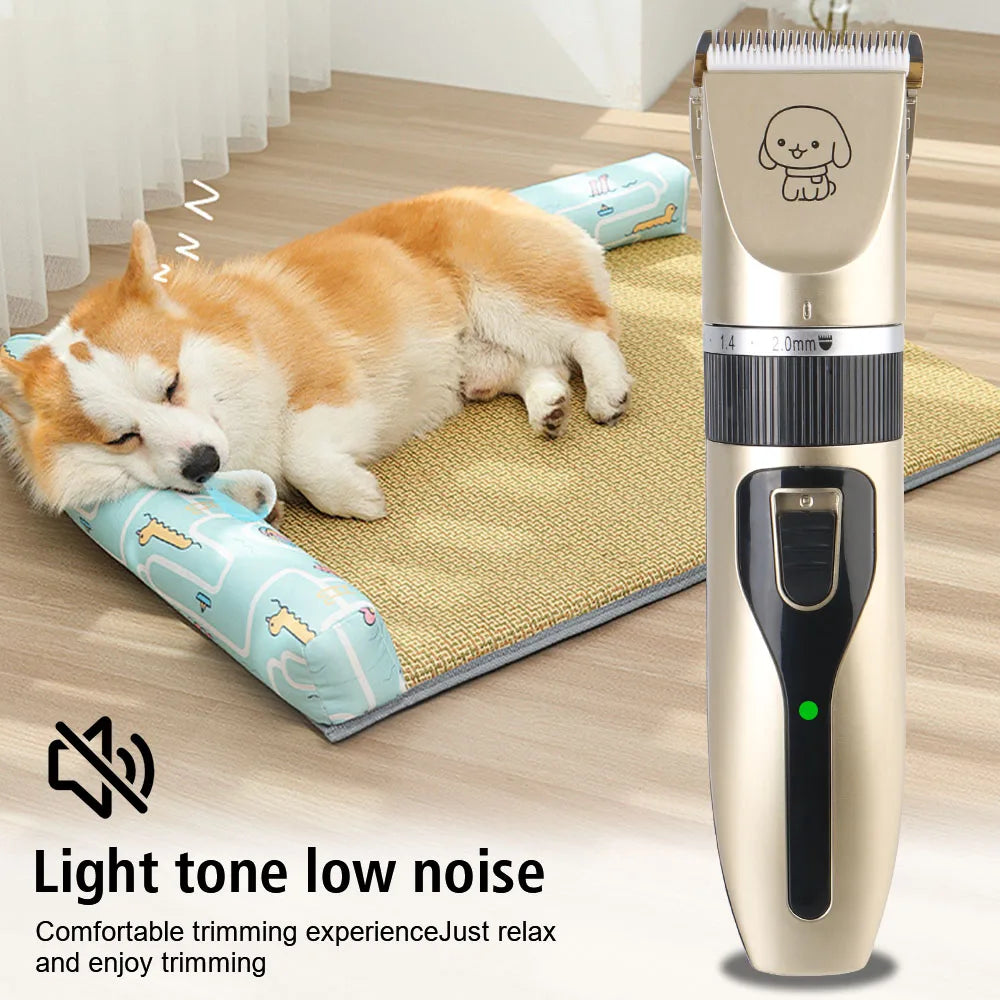 Pet Hair Clipper Set Electric Trimmer Shaver Grooming Kit for Dogs Cats Puppies Rabbits