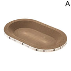 Cat Scratcher Cardboard Round Oval Pad Bowl Nest | Indoor Cat Scratch Board for Claw Grinding