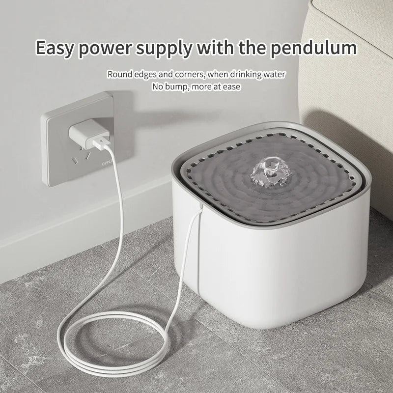 3L Cat Water Fountain – Automatic Recirculating Filter, Large Capacity Silent USB Electric Dispenser for Cats & Pets