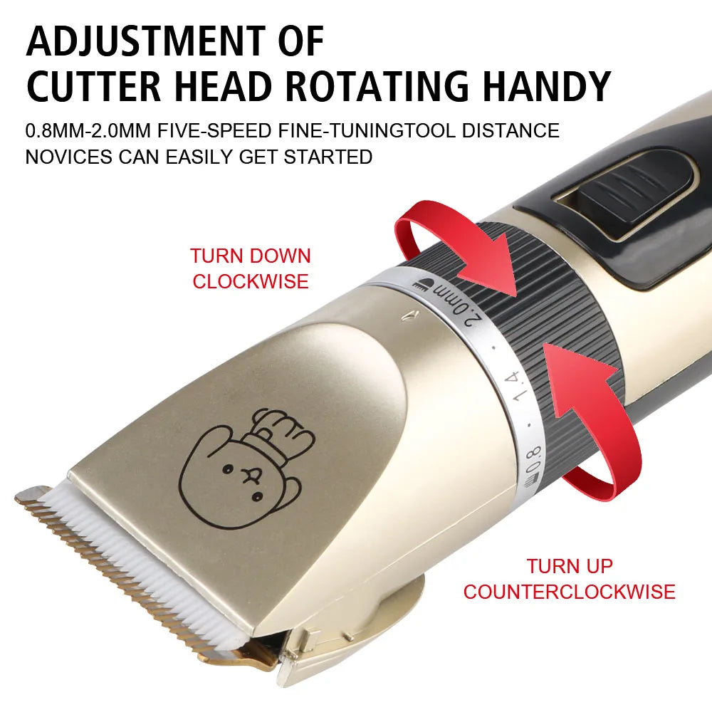 Pet Hair Clipper Set Electric Trimmer Shaver Grooming Kit for Dogs Cats Puppies Rabbits