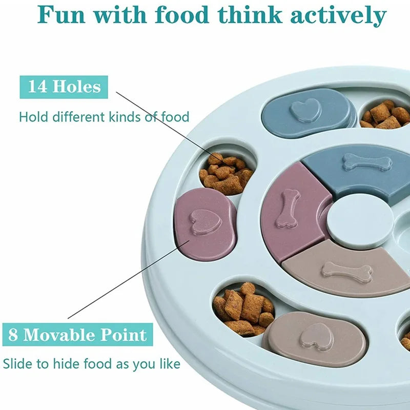 Dog Food Hiding Bowl – Slow Feeder Training Toy | Interactive Educational Dog Toy to Relieve Boredom & Improve Eating Habits