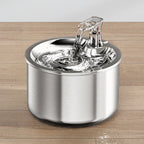 2L Stainless Steel Pet Water Fountain – Automatic Cat Water Dispenser with Sensor & Heater