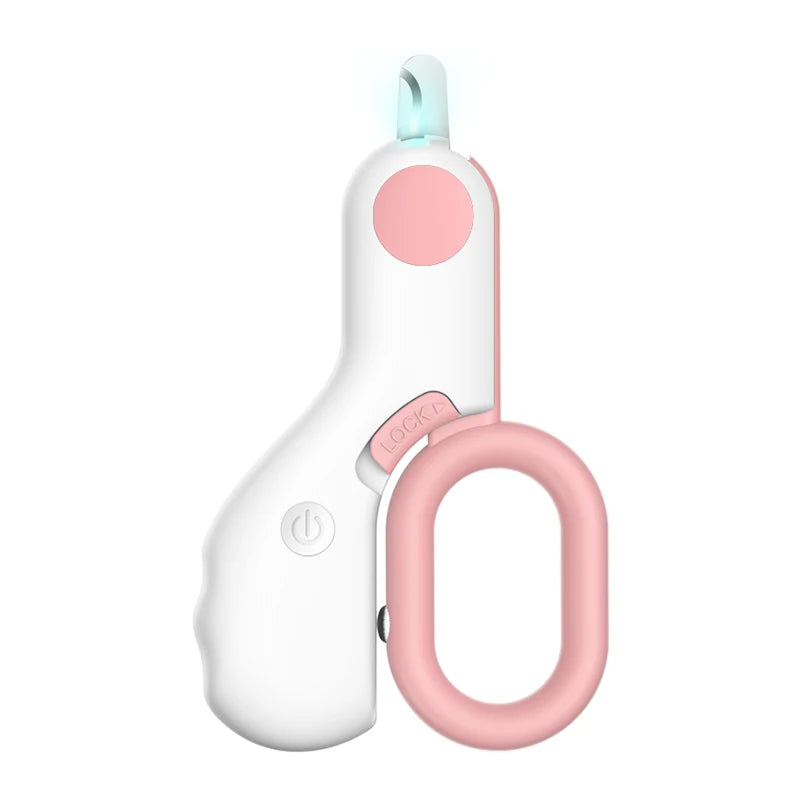 LED Pet Nail Clipper – Professional Cat Dog Claw Trimmer with Safety Lock, Puppy Kitten Grooming Tool