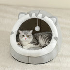 Warm Cat Bed – Pet Cave House with Cushion for Cats & Small Dogs