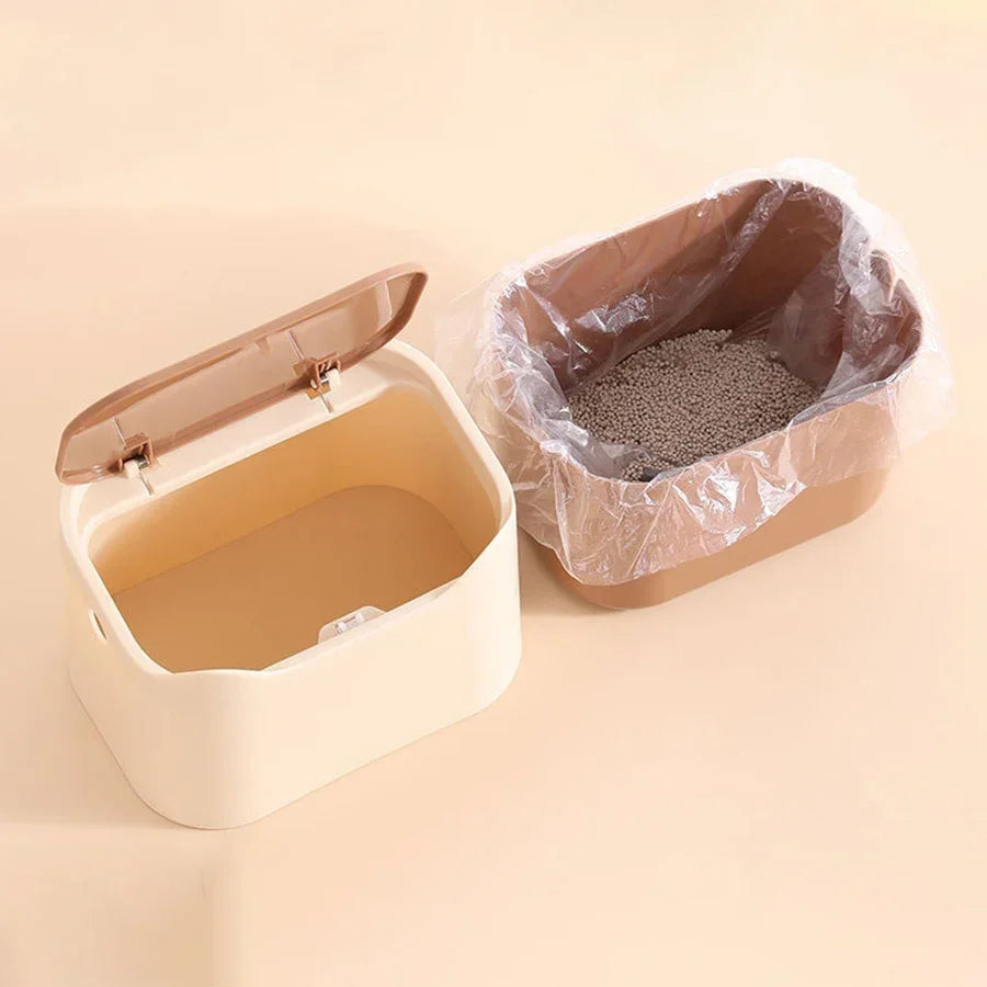 Portable Cat Litter Box – Enclosed, Removable Bedpan Toilet for Medium & Large Cats, Rabbits & Small Pets